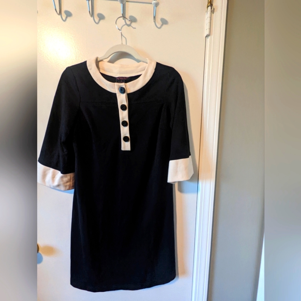 Vintage Black and Cream Size 6 Robbie Bee Dress - Retro Look